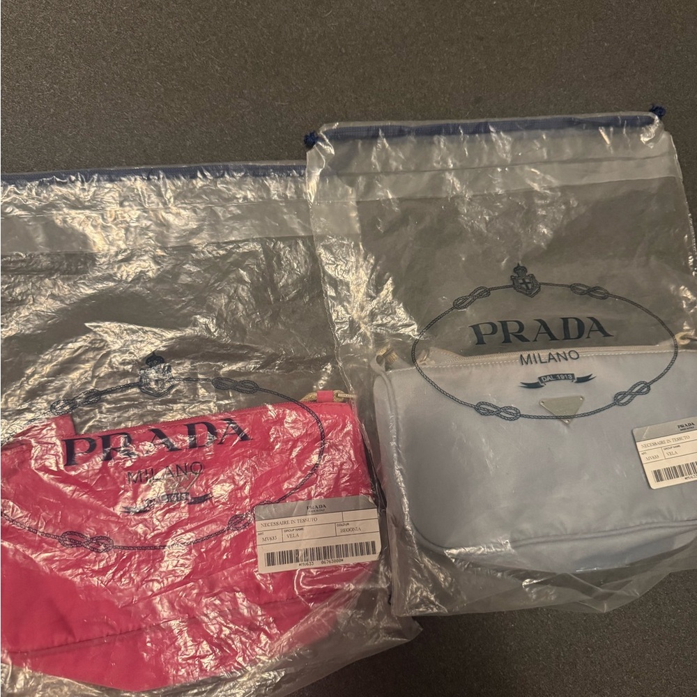 Prada Pink and Light Blue Shoulder Bag